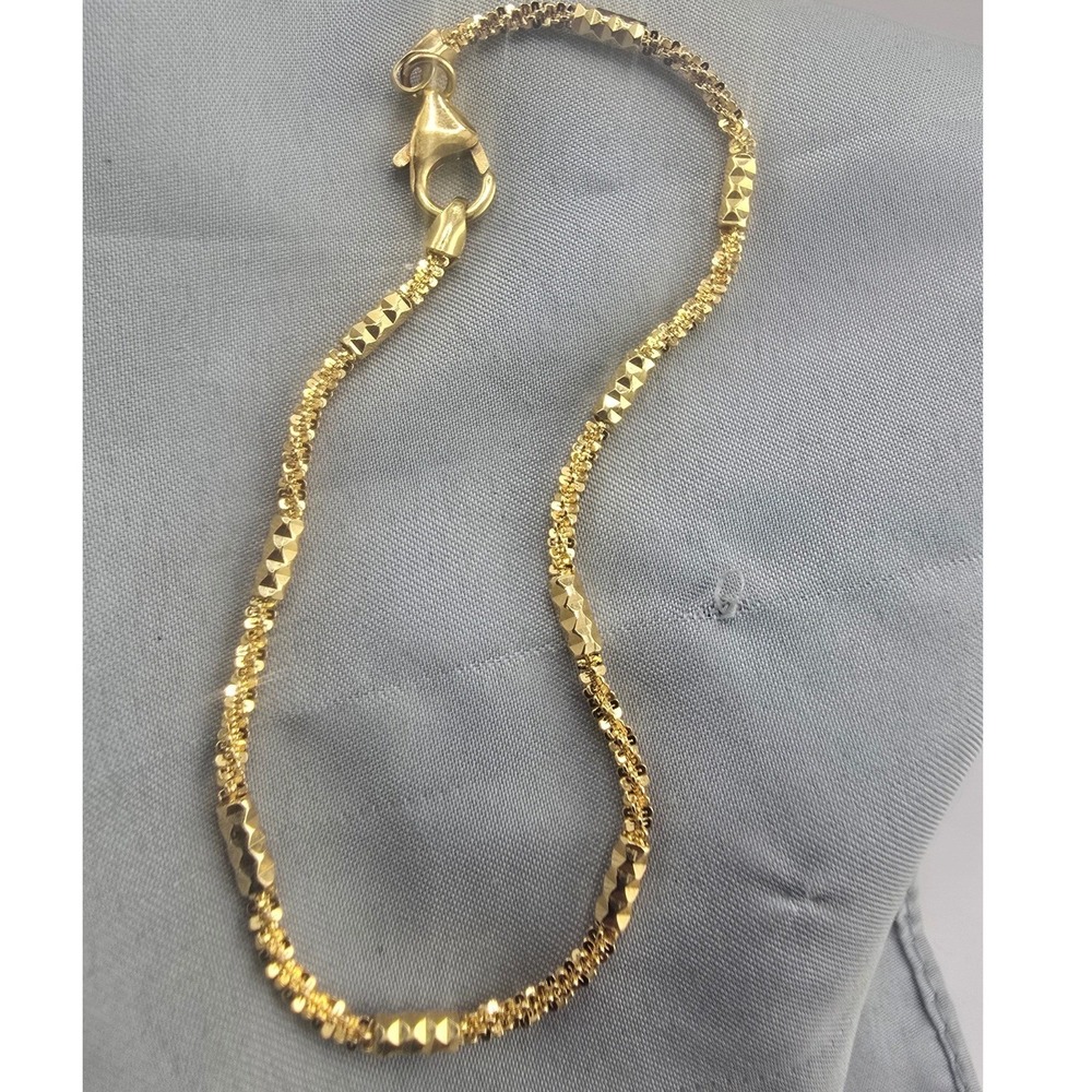 Milor Bracelet Gold Tone Textured Bronze Italy 8